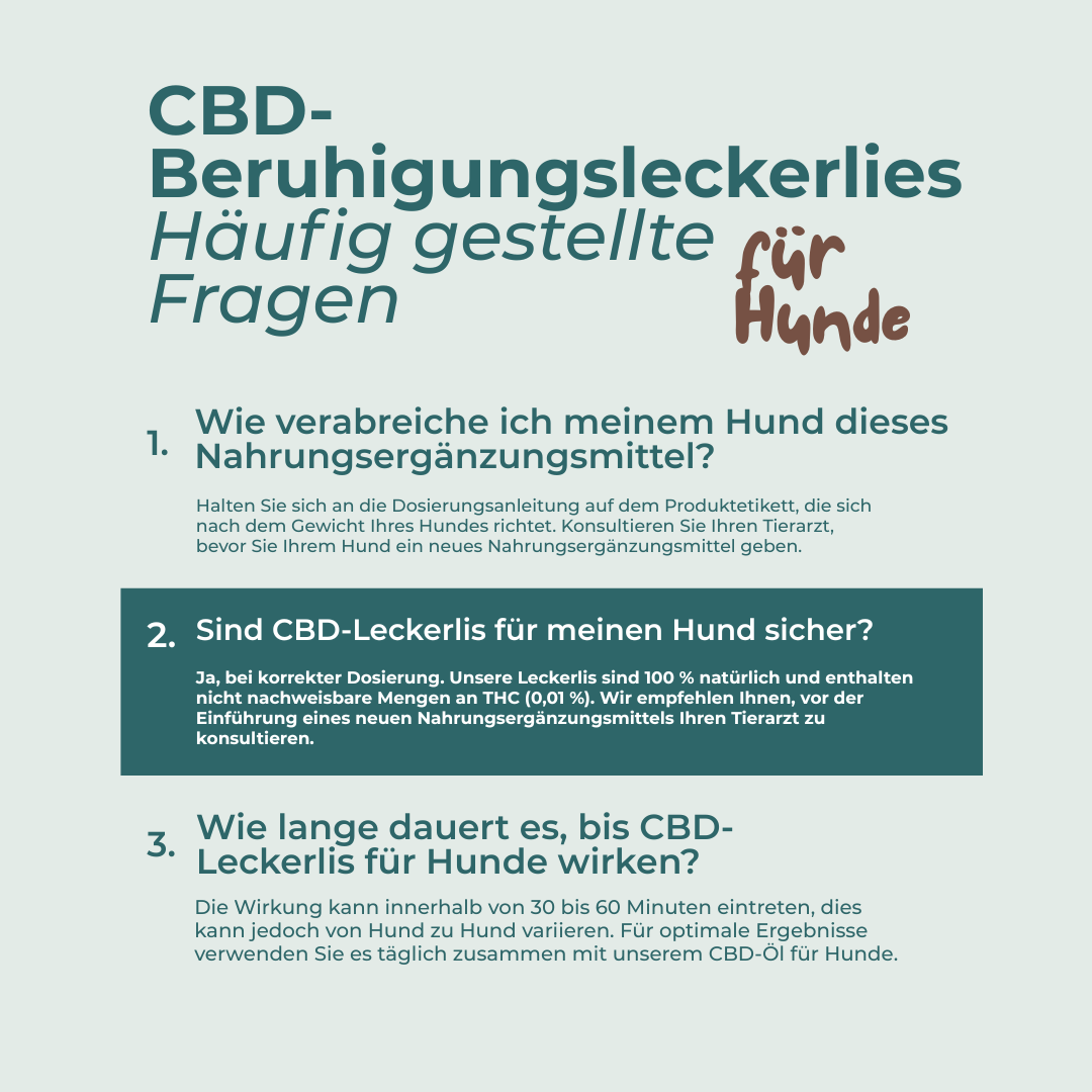 CBD-Leckerlis für Hunde – Ruhe & Entspannung